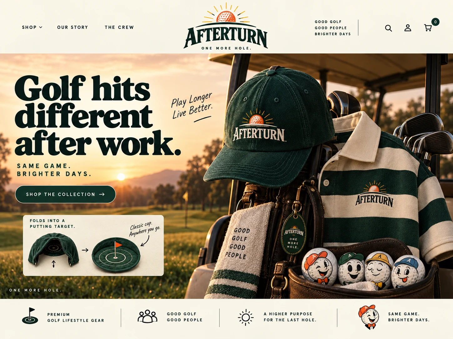Afterturn / Landing-page direction