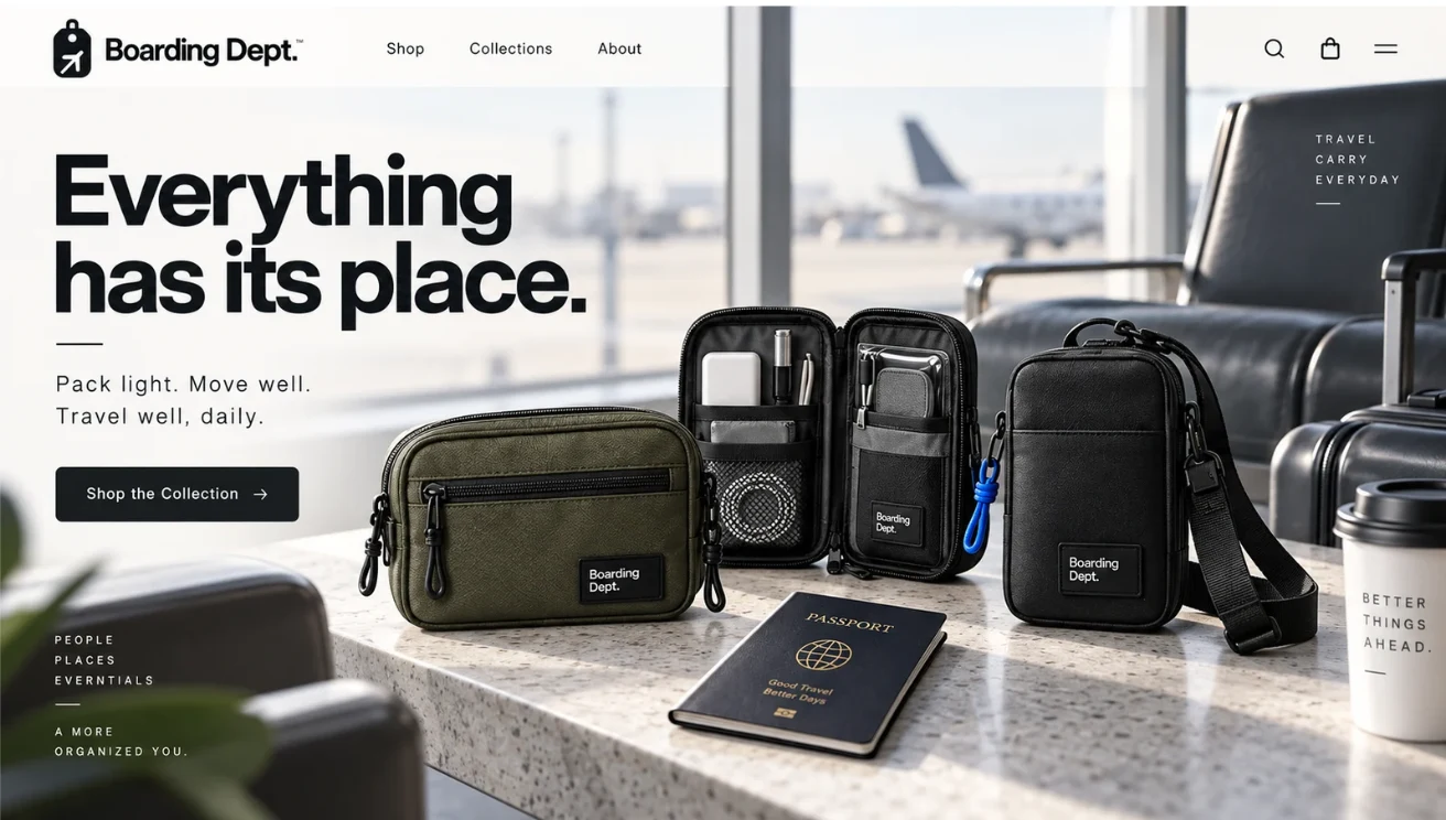 Boarding Dept. / Landing-page direction