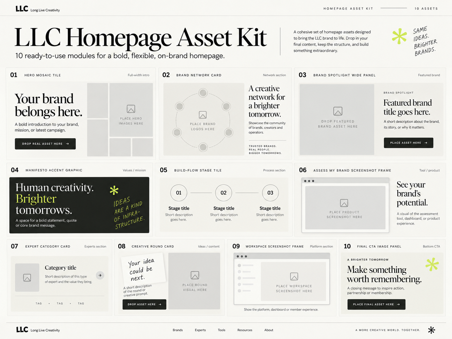 Homepage asset kit / supplied LLC asset