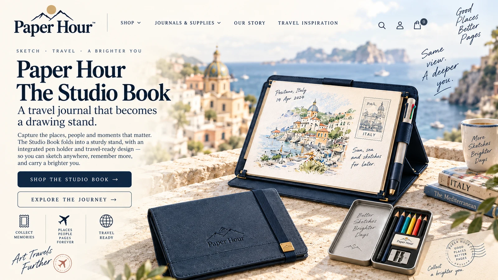 Paper Hour / Landing-page direction