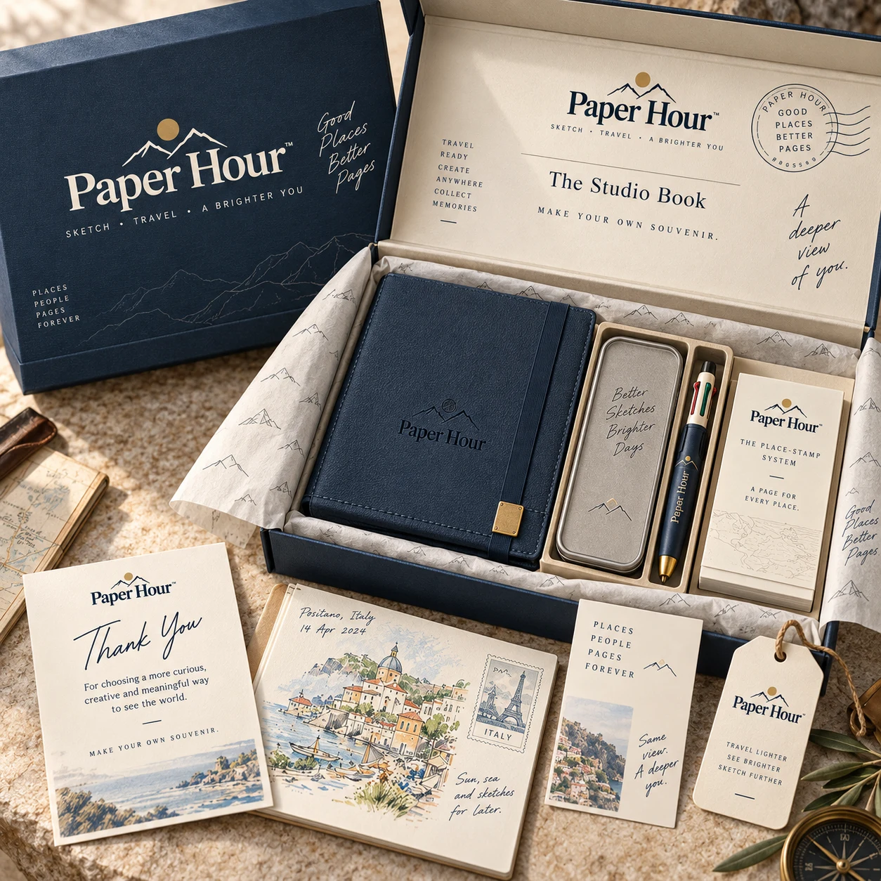 Paper Hour creative tools and considered paper packaging