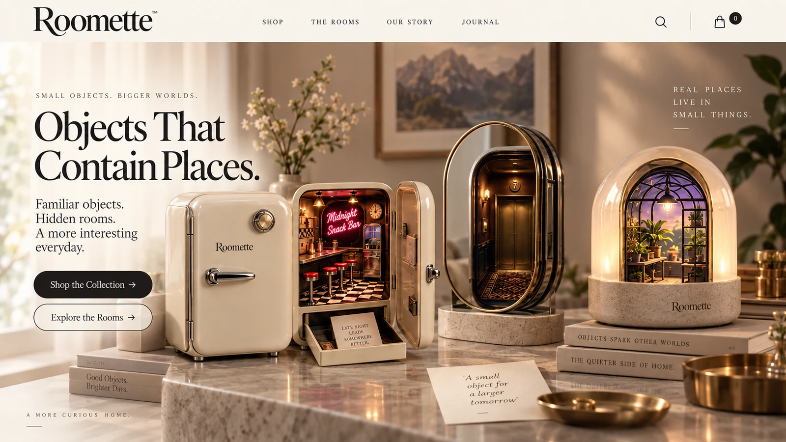 Roomette approved miniature-world product concept
